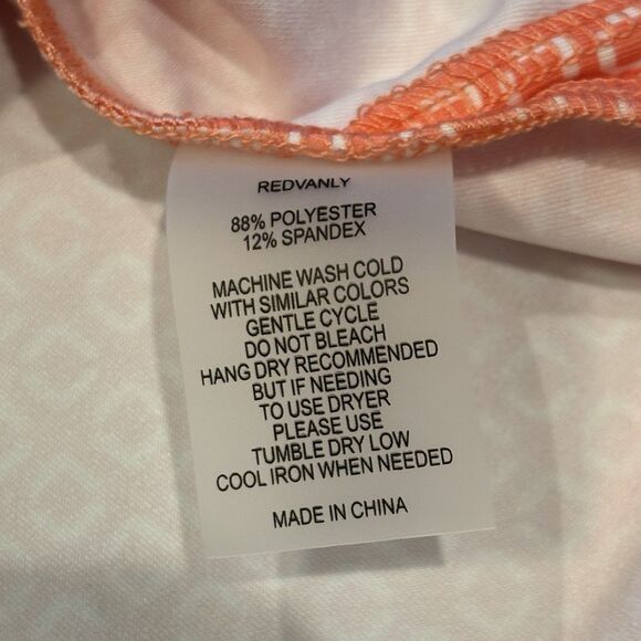 Redvanly Divine Golf Polo Shirt Coral Mens Large New All Over Print Pattern - Picture 6 of 6